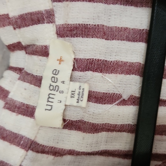 TShirt Dress Striped Sleeveless with Lace Hem Pockets Summer Beach Vacation - Picture 7 of 10